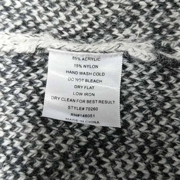 Monteau Boho Knit Open Front Hooded Duster Cardigan Medium - Picture 7 of 10